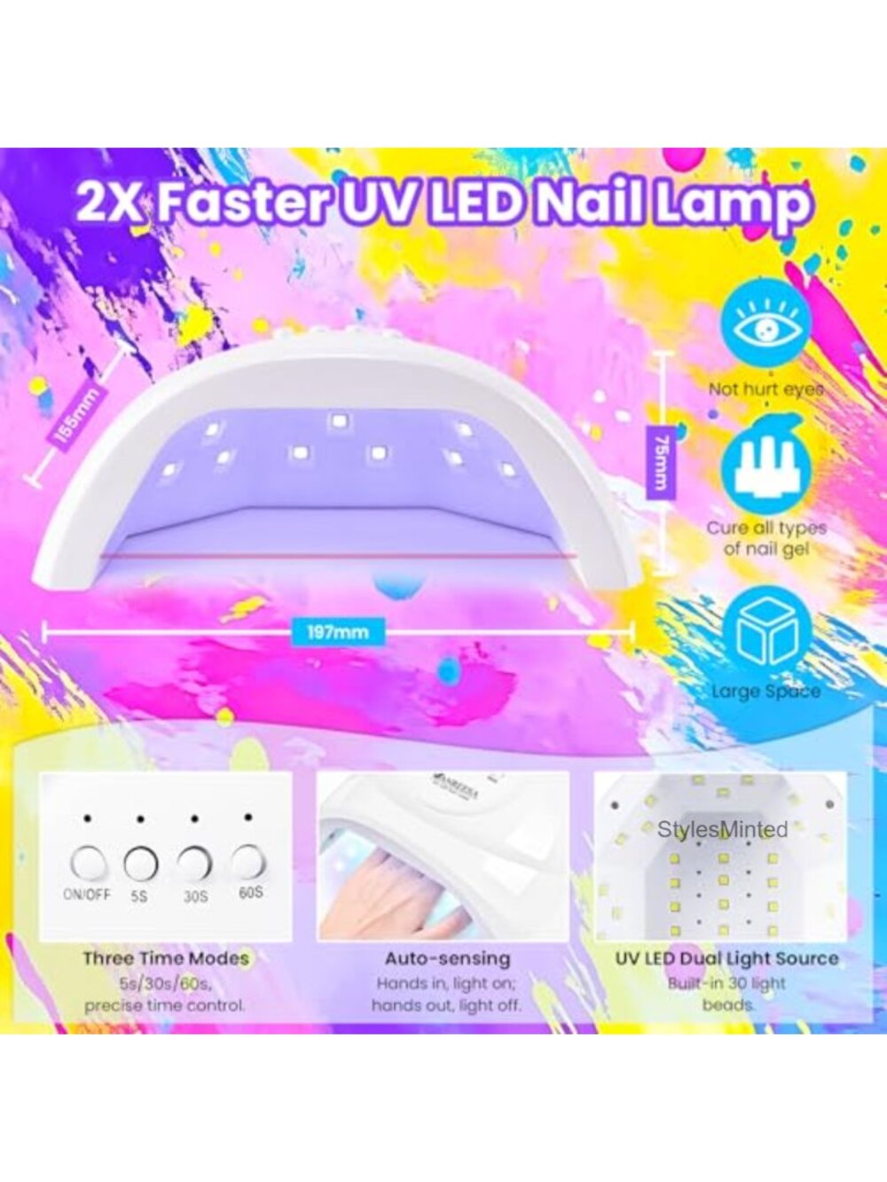 115Pcs Gel Nail Polish Kit with UV LED Light, Nail Drill, Almond Tips, Gel - Picture 5 of 6